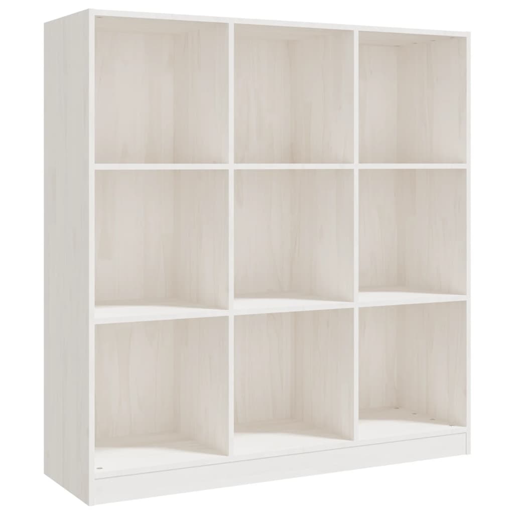 VidaXL Boekenkast/kamerscherm 104x33,5x110 cm massief grenenhout wit