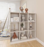 VidaXL Boekenkast/kamerscherm 104x33,5x110 cm massief grenenhout wit