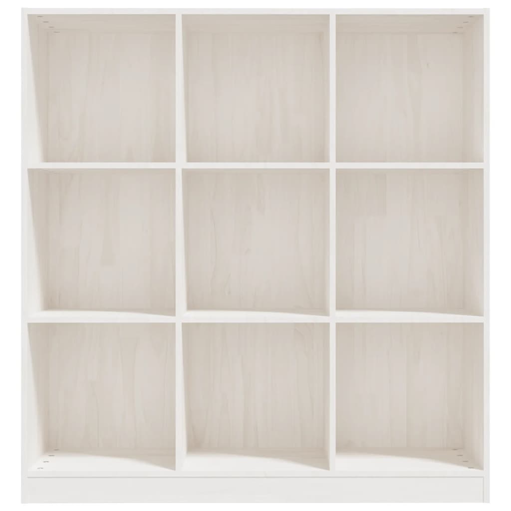 VidaXL Boekenkast/kamerscherm 104x33,5x110 cm massief grenenhout wit