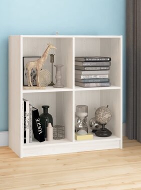 VidaXL Dressoir 70x33x76 cm massief grenenhout wit