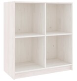 VidaXL Dressoir 70x33x76 cm massief grenenhout wit