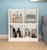 VidaXL Dressoir 70x33x76 cm massief grenenhout wit