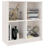 VidaXL Dressoir 70x33x76 cm massief grenenhout wit