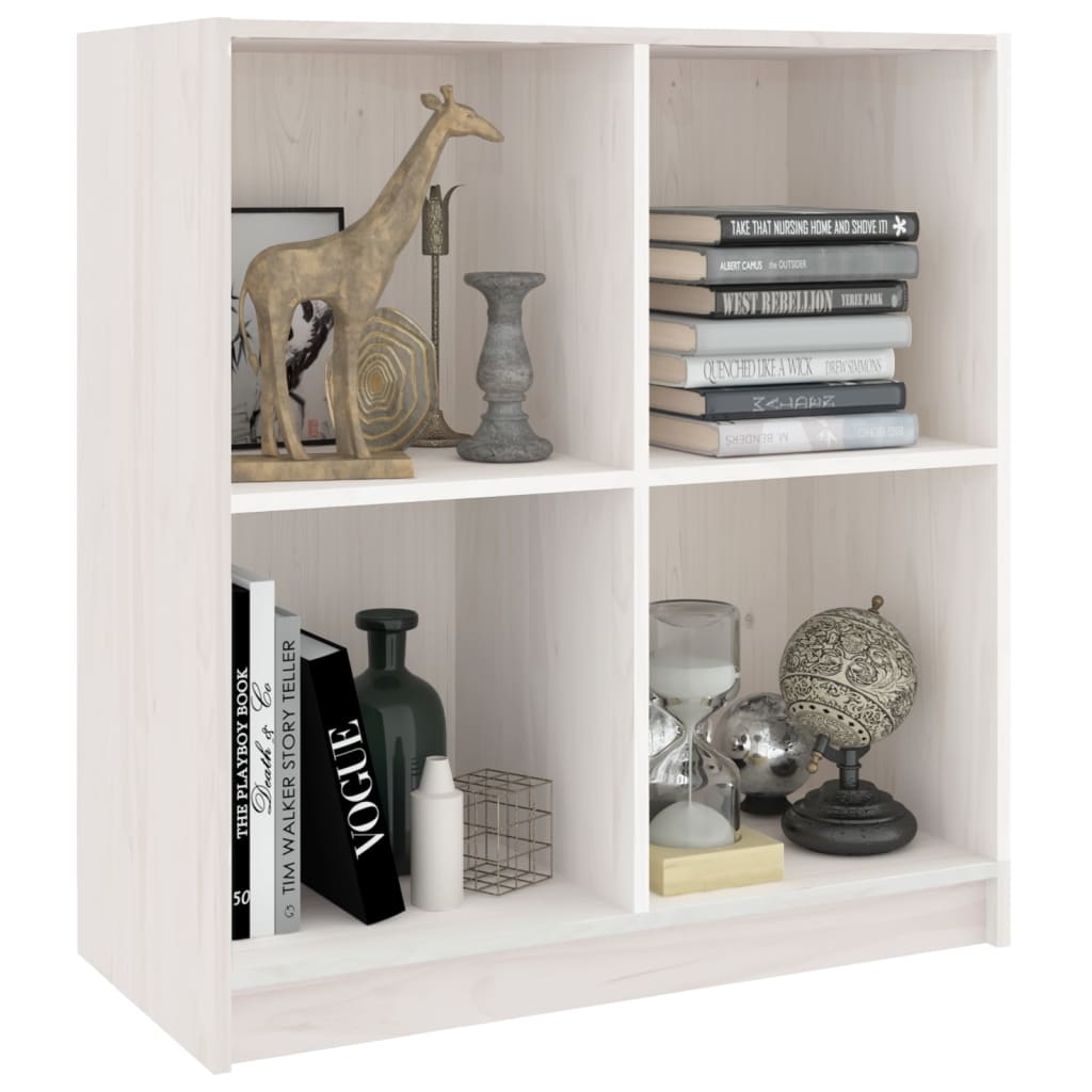 VidaXL Dressoir 70x33x76 cm massief grenenhout wit