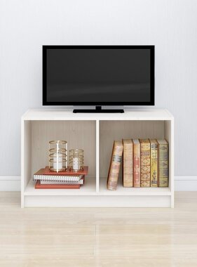 VidaXL Tv-meubel 70x33x42 cm massief grenenhout wit