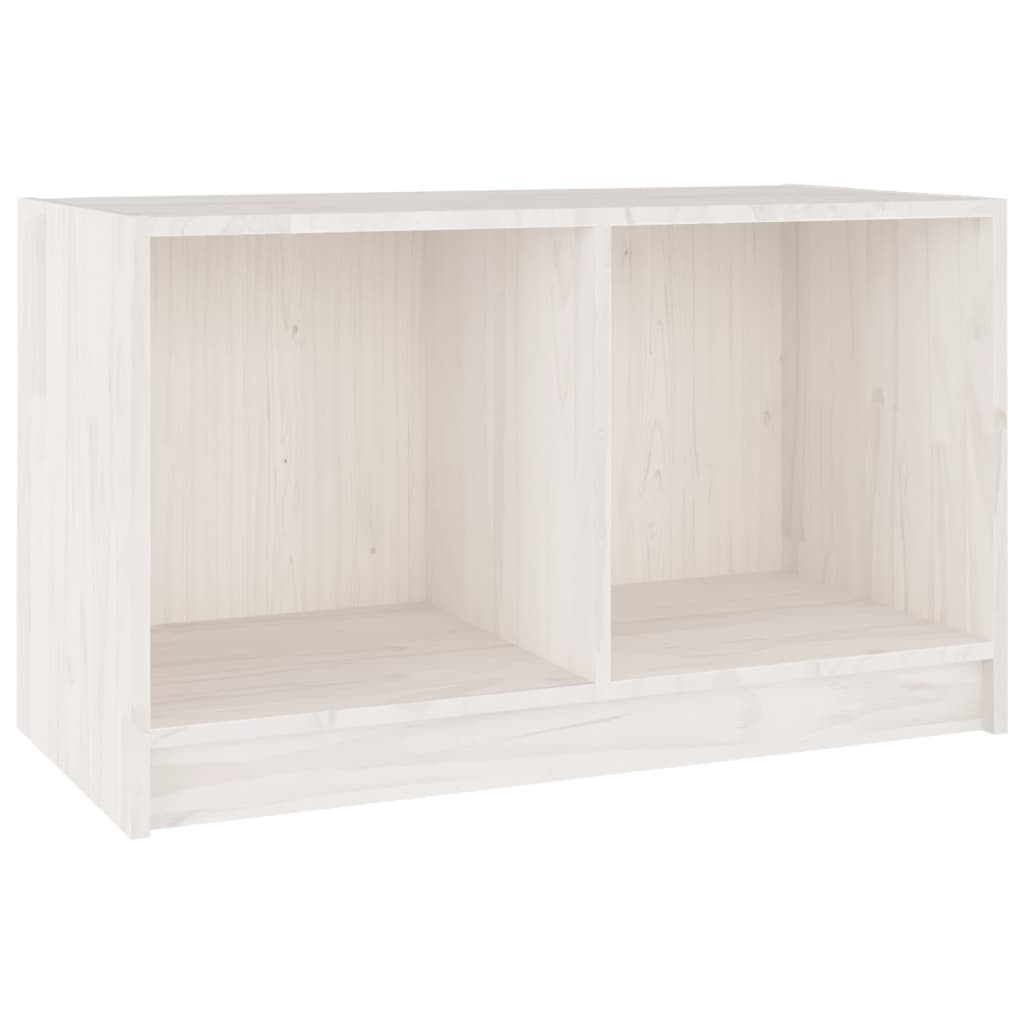 VidaXL Tv-meubel 70x33x42 cm massief grenenhout wit