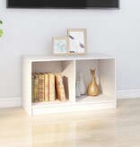 VidaXL Tv-meubel 70x33x42 cm massief grenenhout wit