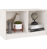 VidaXL Tv-meubel 70x33x42 cm massief grenenhout wit