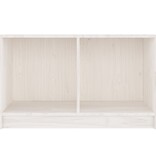 VidaXL Tv-meubel 70x33x42 cm massief grenenhout wit