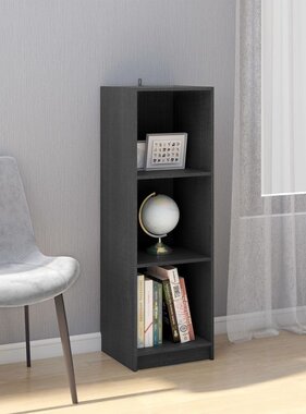VidaXL Boekenkast/kamerscherm 36x33x110 cm massief grenenhout grijs