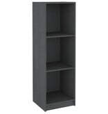 VidaXL Boekenkast/kamerscherm 36x33x110 cm massief grenenhout grijs