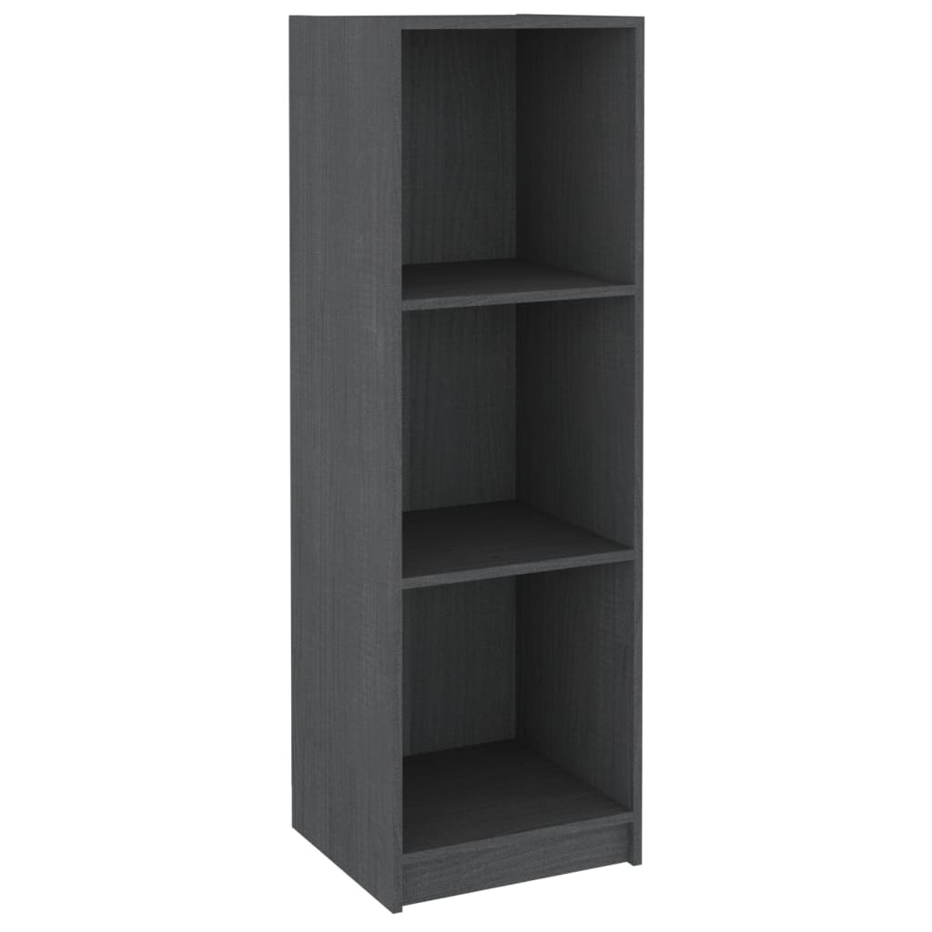 VidaXL Boekenkast/kamerscherm 36x33x110 cm massief grenenhout grijs