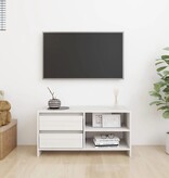 VidaXL Tv-meubel 80x31x39 cm massief grenenhout wit