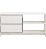 VidaXL Tv-meubel 80x31x39 cm massief grenenhout wit