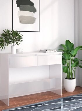 VidaXL Wandtafel 100x35x76,5 spaanplaat wit