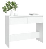 VidaXL Wandtafel 100x35x76,5 spaanplaat wit