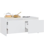 VidaXL Salontafel 90x50x41,5 cm bewerkt hout wit