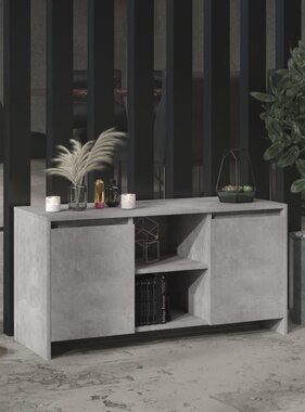 VidaXL Tv-meubel 102x37,5x52,5 cm bewerkt hout betongrijs