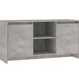 VidaXL Tv-meubel 102x37,5x52,5 cm bewerkt hout betongrijs