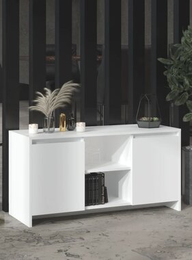 VidaXL Tv-meubel 102x37,5x52,5 cm spaanplaat wit