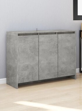 VidaXL Dressoir 102x33x75 cm bewerkt hout betongrijs