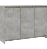 VidaXL Dressoir 102x33x75 cm bewerkt hout betongrijs