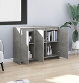 VidaXL Dressoir 102x33x75 cm bewerkt hout betongrijs