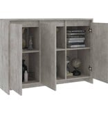 VidaXL Dressoir 102x33x75 cm bewerkt hout betongrijs