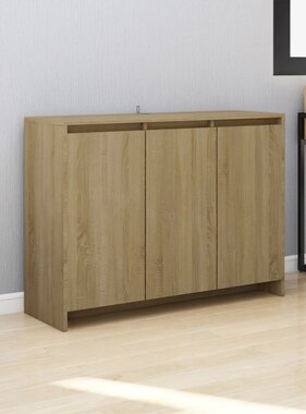 VidaXL Dressoir 102x33x75 cm bewerkt hout sonoma eikenkleurig