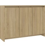 VidaXL Dressoir 102x33x75 cm bewerkt hout sonoma eikenkleurig