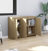 VidaXL Dressoir 102x33x75 cm bewerkt hout sonoma eikenkleurig