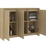 VidaXL Dressoir 102x33x75 cm bewerkt hout sonoma eikenkleurig