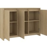 VidaXL Dressoir 102x33x75 cm bewerkt hout sonoma eikenkleurig
