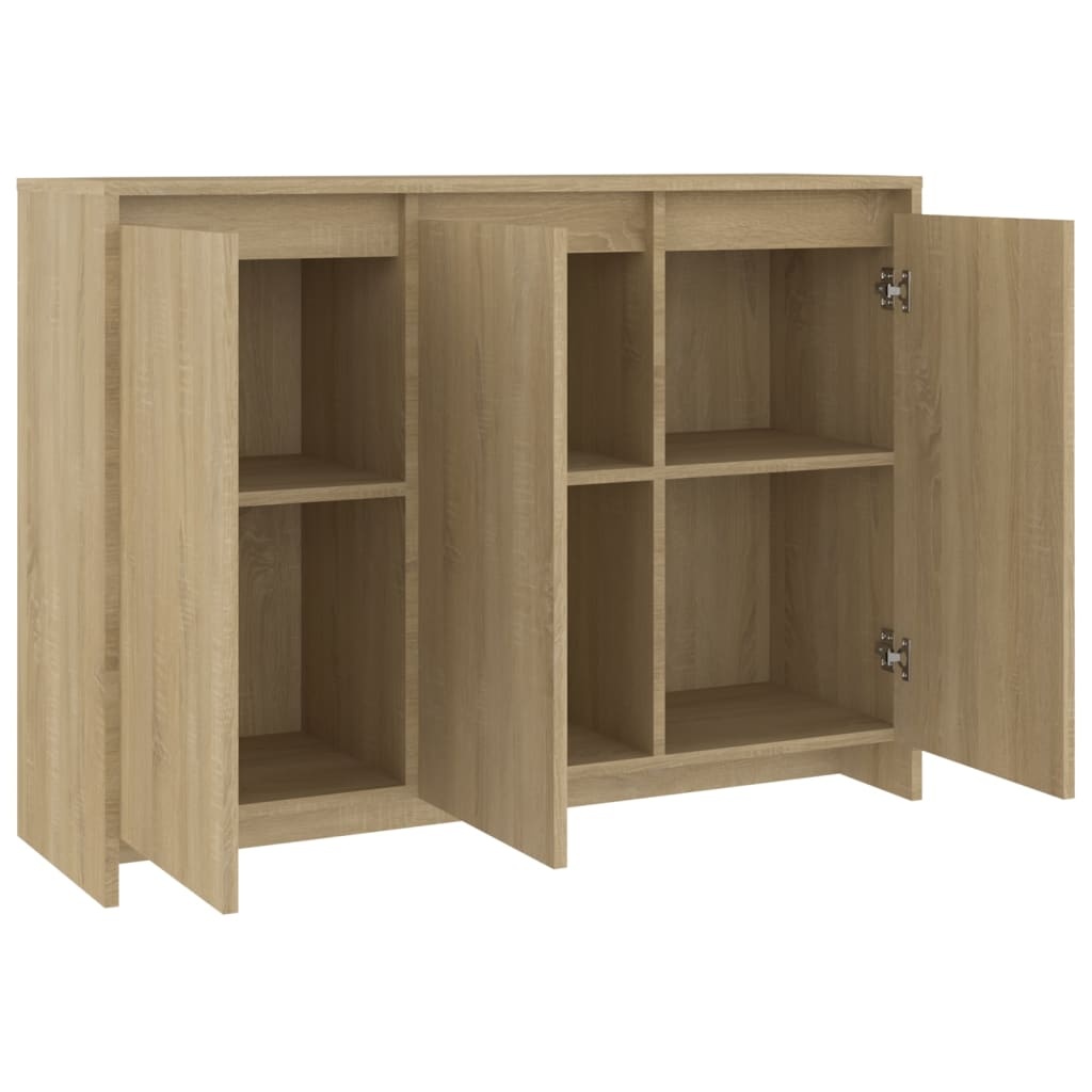 VidaXL Dressoir 102x33x75 cm bewerkt hout sonoma eikenkleurig