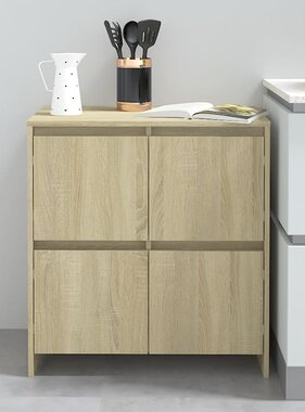 VidaXL Dressoir 70x41x75 cm bewerkt hout sonoma eikenkleurig