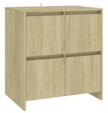 VidaXL Dressoir 70x41x75 cm bewerkt hout sonoma eikenkleurig