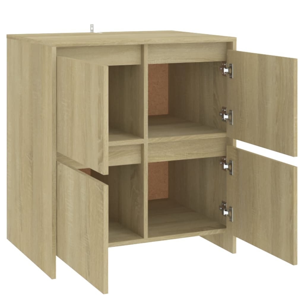 VidaXL Dressoir 70x41x75 cm bewerkt hout sonoma eikenkleurig