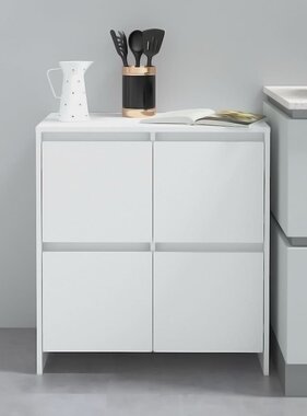 VidaXL Dressoir 70x41x75 cm bewerkt hout wit