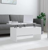 VidaXL Salontafel 102x50,5x46,5 cm bewerkt hout wit