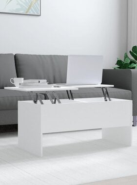 VidaXL Salontafel 102x50,5x46,5 cm bewerkt hout wit