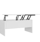 VidaXL Salontafel 102x50,5x46,5 cm bewerkt hout wit