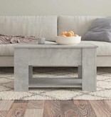 VidaXL Salontafel 79x49x41 cm bewerkt hout betongrijs