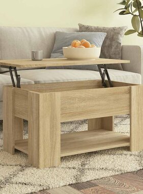 VidaXL Salontafel 79x49x41 cm bewerkt hout sonoma eikenkleurig