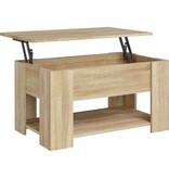 VidaXL Salontafel 79x49x41 cm bewerkt hout sonoma eikenkleurig