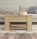 VidaXL Salontafel 79x49x41 cm bewerkt hout sonoma eikenkleurig