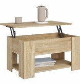 VidaXL Salontafel 79x49x41 cm bewerkt hout sonoma eikenkleurig