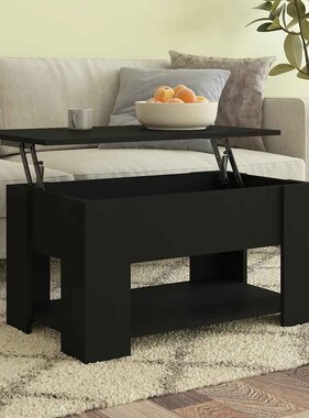 VidaXL Salontafel 79x49x41 cm bewerkt hout zwart