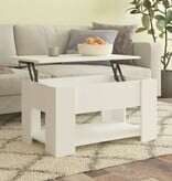 VidaXL Salontafel 79x49x41 cm bewerkt hout wit