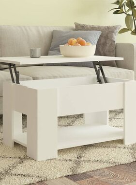 VidaXL Salontafel 79x49x41 cm bewerkt hout wit