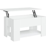VidaXL Salontafel 79x49x41 cm bewerkt hout wit